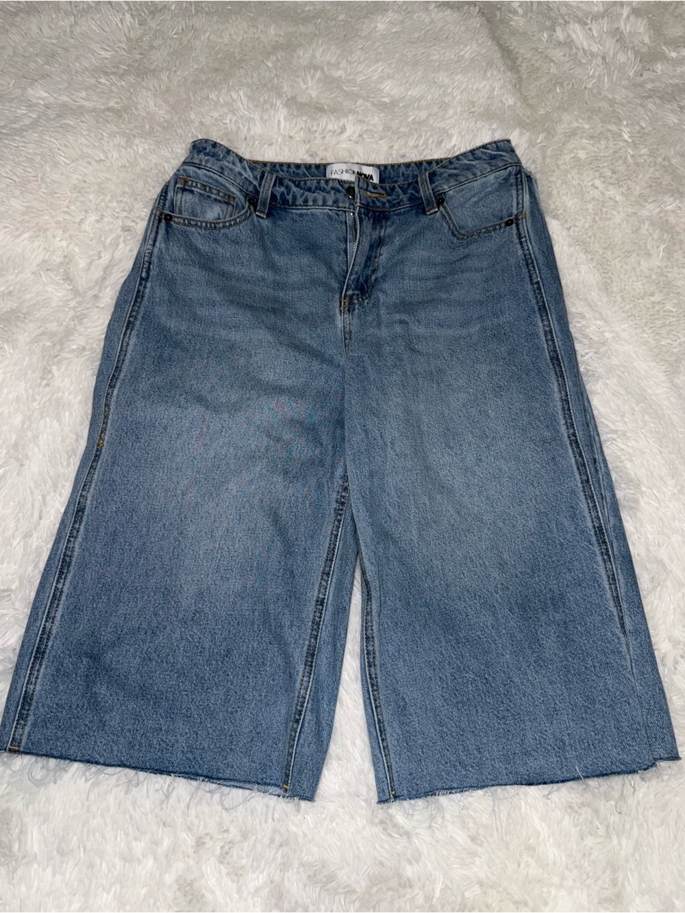 Fashion Nova Light Blue Denim Jean Shorts